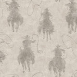Brewster Home Fashions Stockman Silhouette Grey Wallpaper