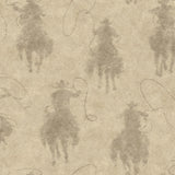 Brewster Home Fashions Stockman Silhouette Khaki Wallpaper