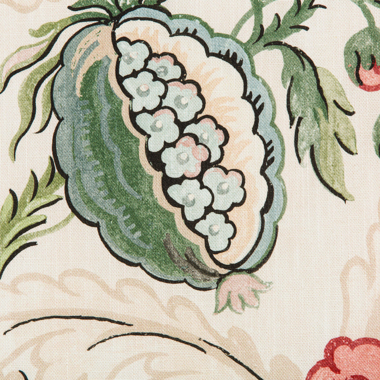 Lee Jofa WIMBERLY PRINT BERRY/GOLD Fabric