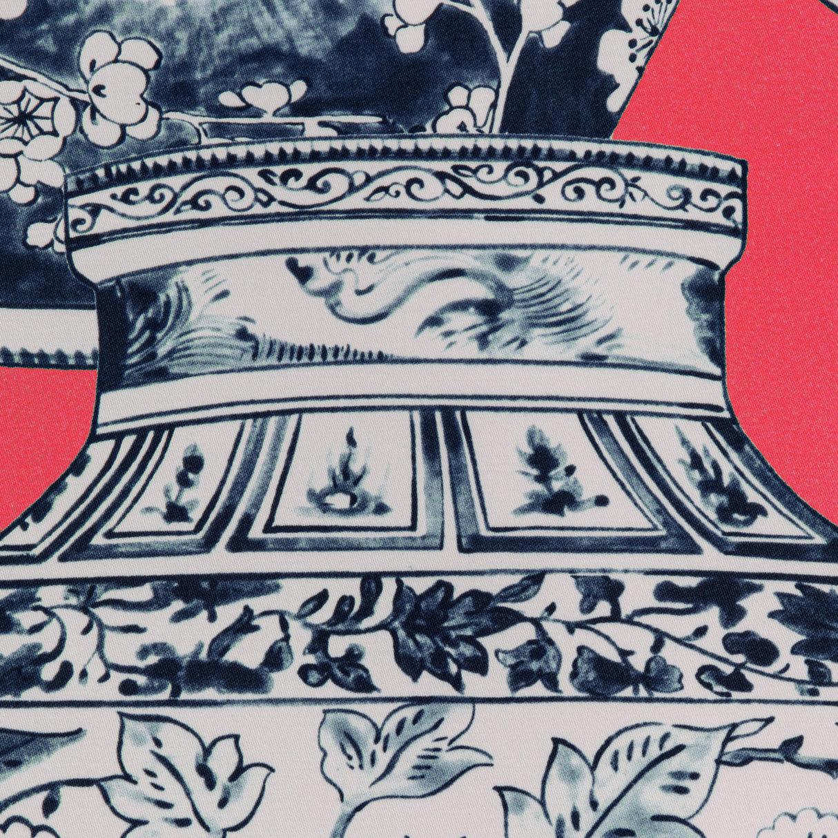 Lee Jofa PANDAN PRINT CHILI/BLUE Fabric