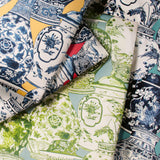 Lee Jofa PANDAN PRINT CHILI/BLUE Fabric