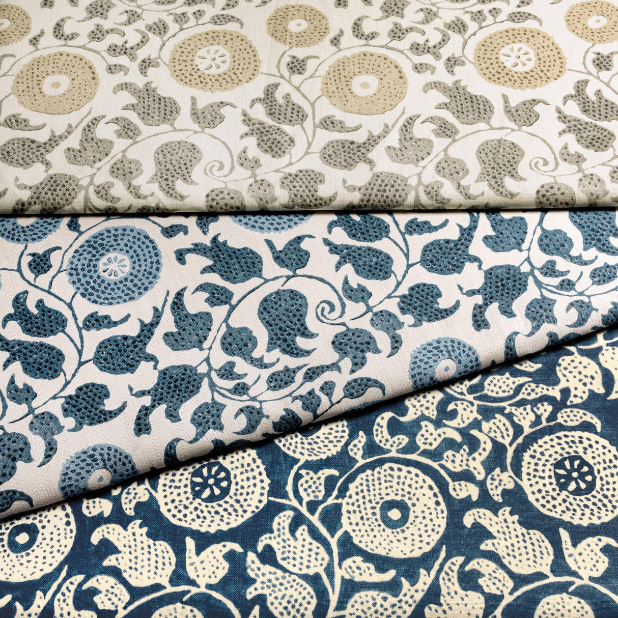 Lee Jofa ELDORA PRINT INDIGO Fabric