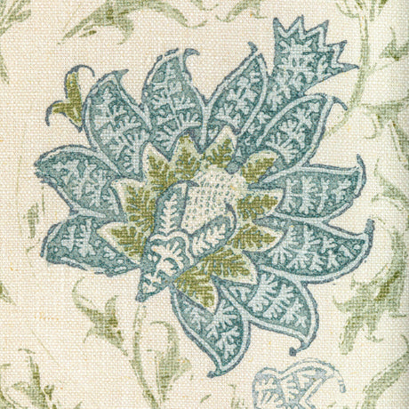 Lee Jofa CALICO VINE GREEN BLUE Fabric