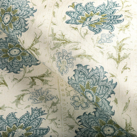Lee Jofa CALICO VINE GREEN BLUE Fabric
