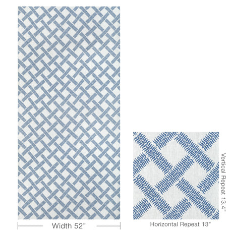 Lee Jofa GARDEN TRELLIS WEAVE BLUE Fabric