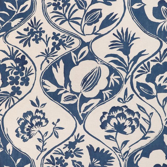 Lee Jofa CALATHEA PRINT INDIGO Fabric