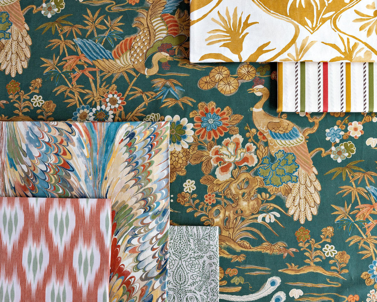 Lee Jofa CALATHEA PRINT GOLD Fabric