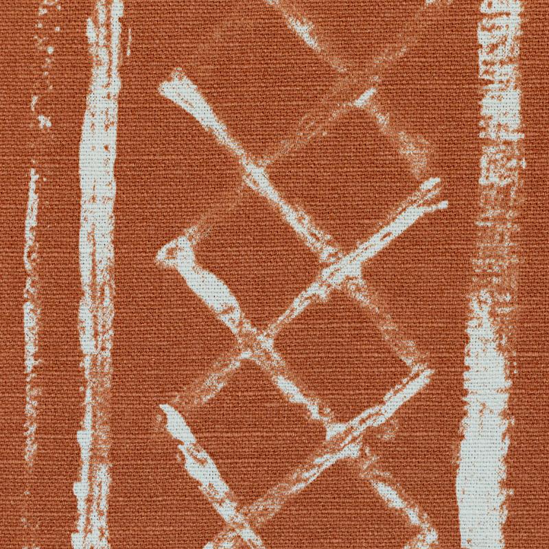 Lee Jofa MILOS BLOTCHED STR TERRACOTTA Fabric