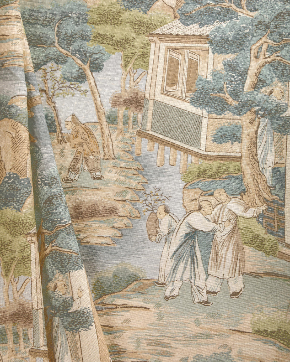 Lee Jofa TARIM RIVER PRINT AQUA Fabric