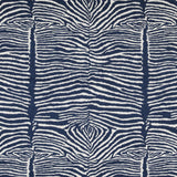 Brunschwig & Fils LE ZEBRE EMB NAVY Fabric