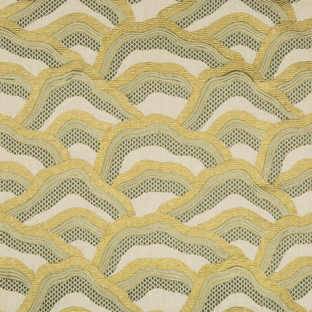 Brunschwig & Fils LES RIZIERES EMB CITRON Fabric