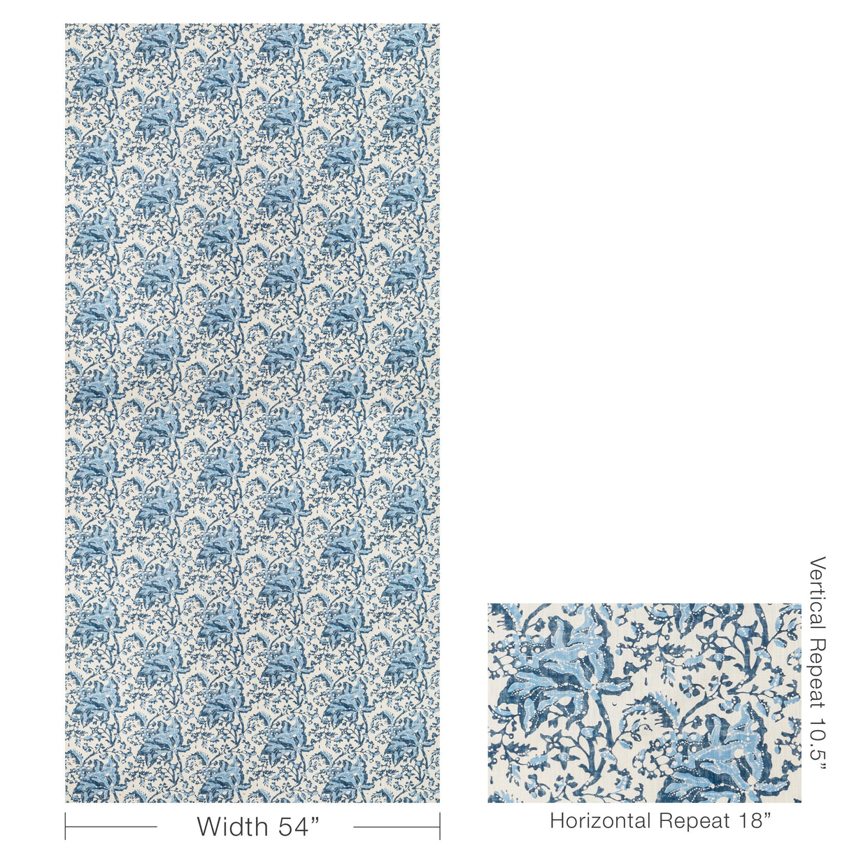 Brunschwig & Fils WEYMOUTH PRINT INDIGO Fabric