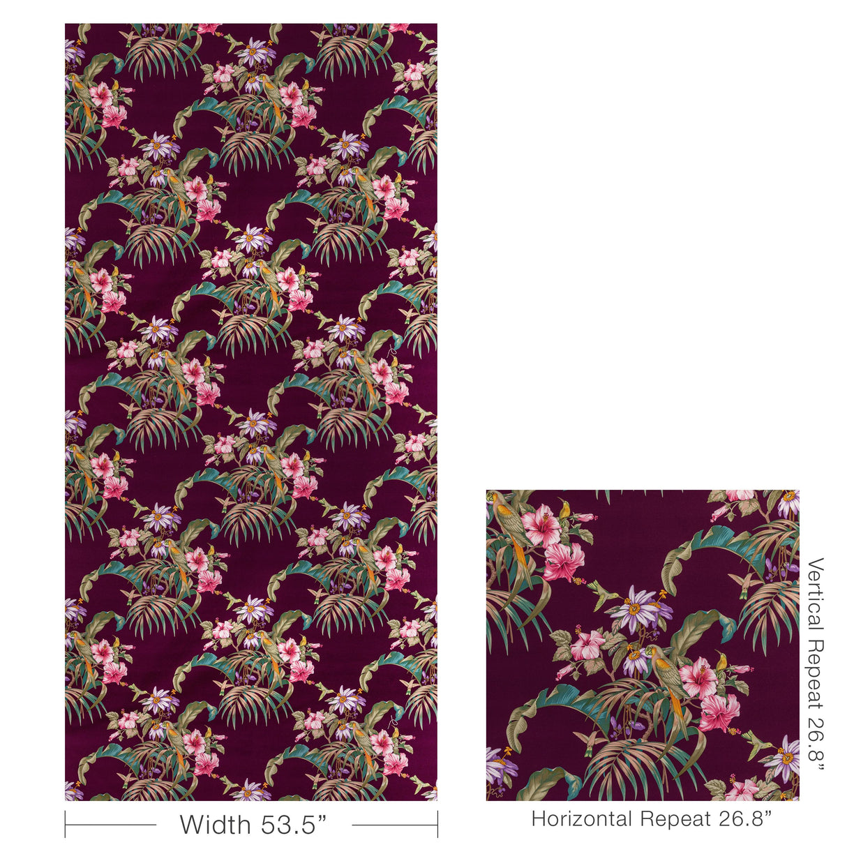 Brunschwig & Fils ANIMA PRINT AUBERGINE Fabric