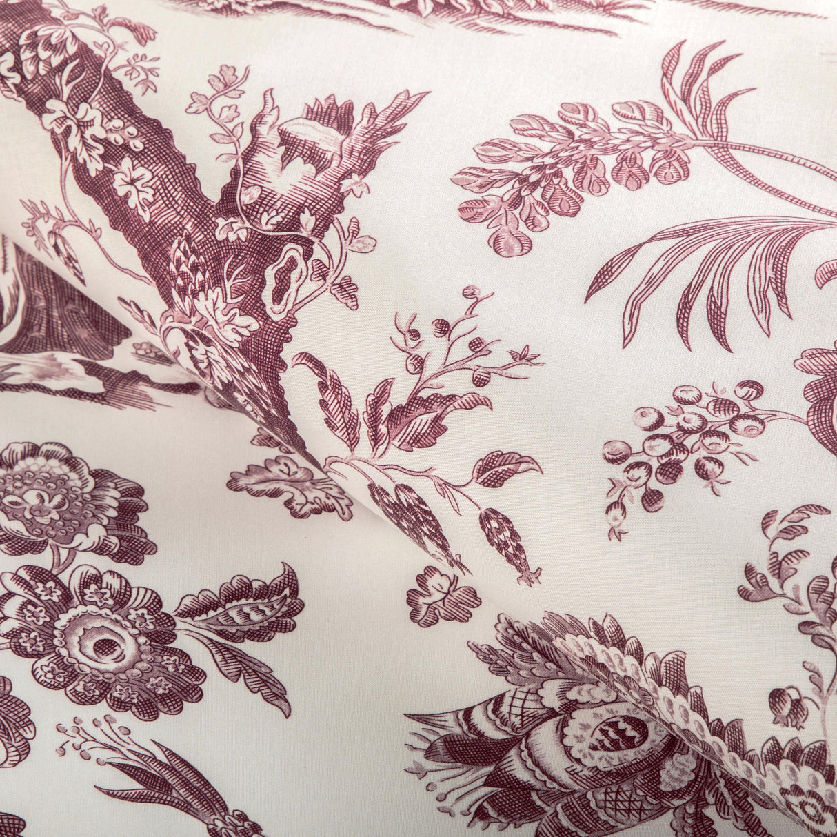 Brunschwig & Fils MARCEL PRINT AUBERGINE Fabric