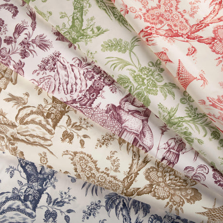 Brunschwig & Fils MARCEL PRINT AUBERGINE Fabric