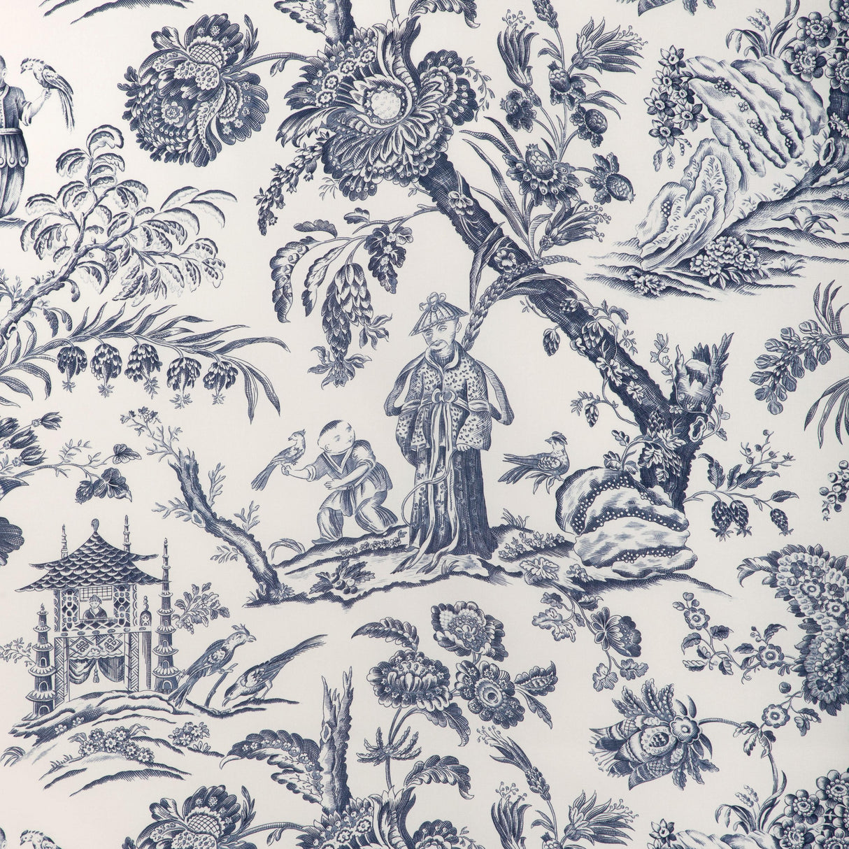 Brunschwig & Fils MARCEL PRINT NAVY Fabric