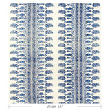 Brunschwig & Fils VISAN PRINT NAVY/SKY Fabric