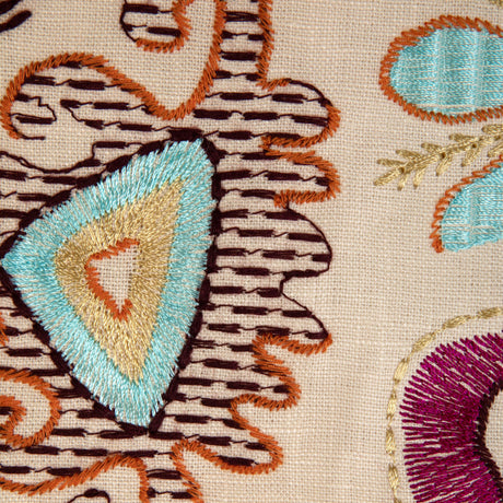 Brunschwig & Fils LAVALI EMB PLUM/MULTI Drapery Fabric