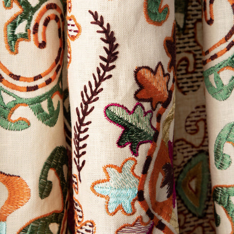 Brunschwig & Fils LAVALI EMB PLUM/MULTI Drapery Fabric