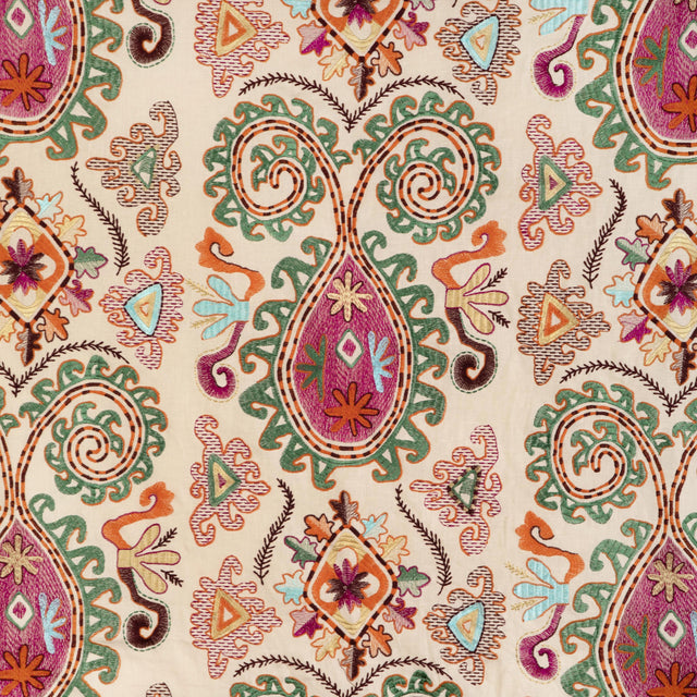 Brunschwig & Fils LAVALI EMB PLUM/MULTI Drapery Fabric