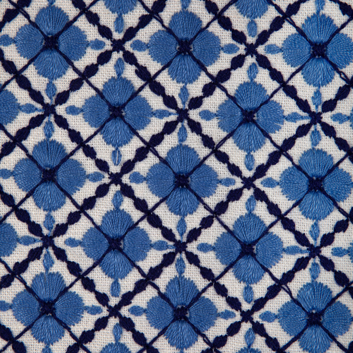 Brunschwig & Fils INES EMB NAVY Fabric