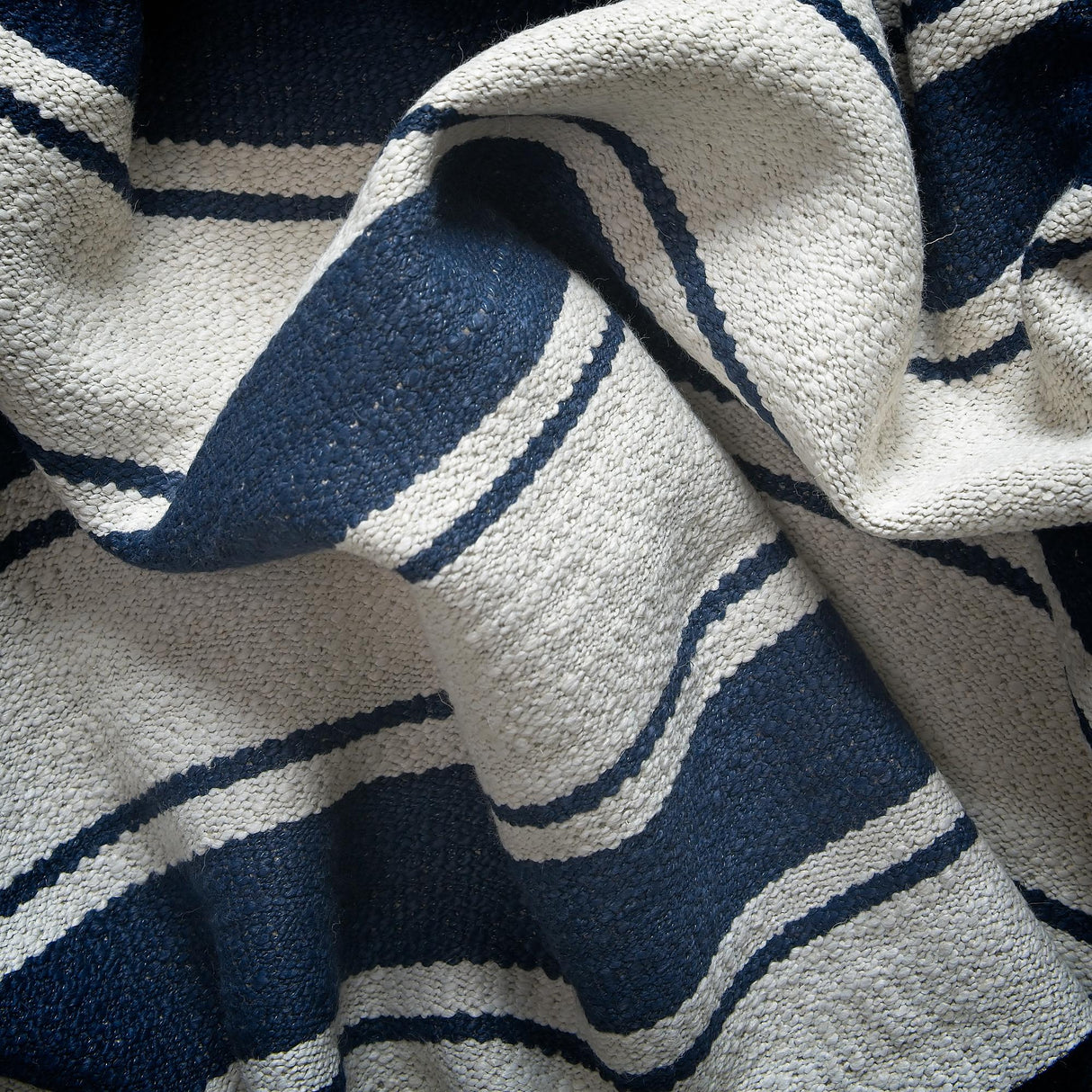 Andrew Martin MOUNTAIN STRIPE NAVY Upholstery Fabric