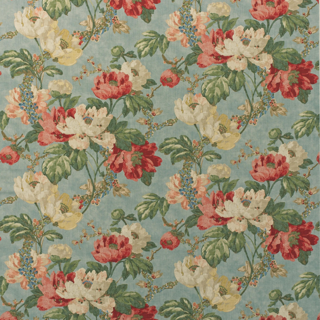 Andrew Martin PEONY SUMMER SKY Fabric