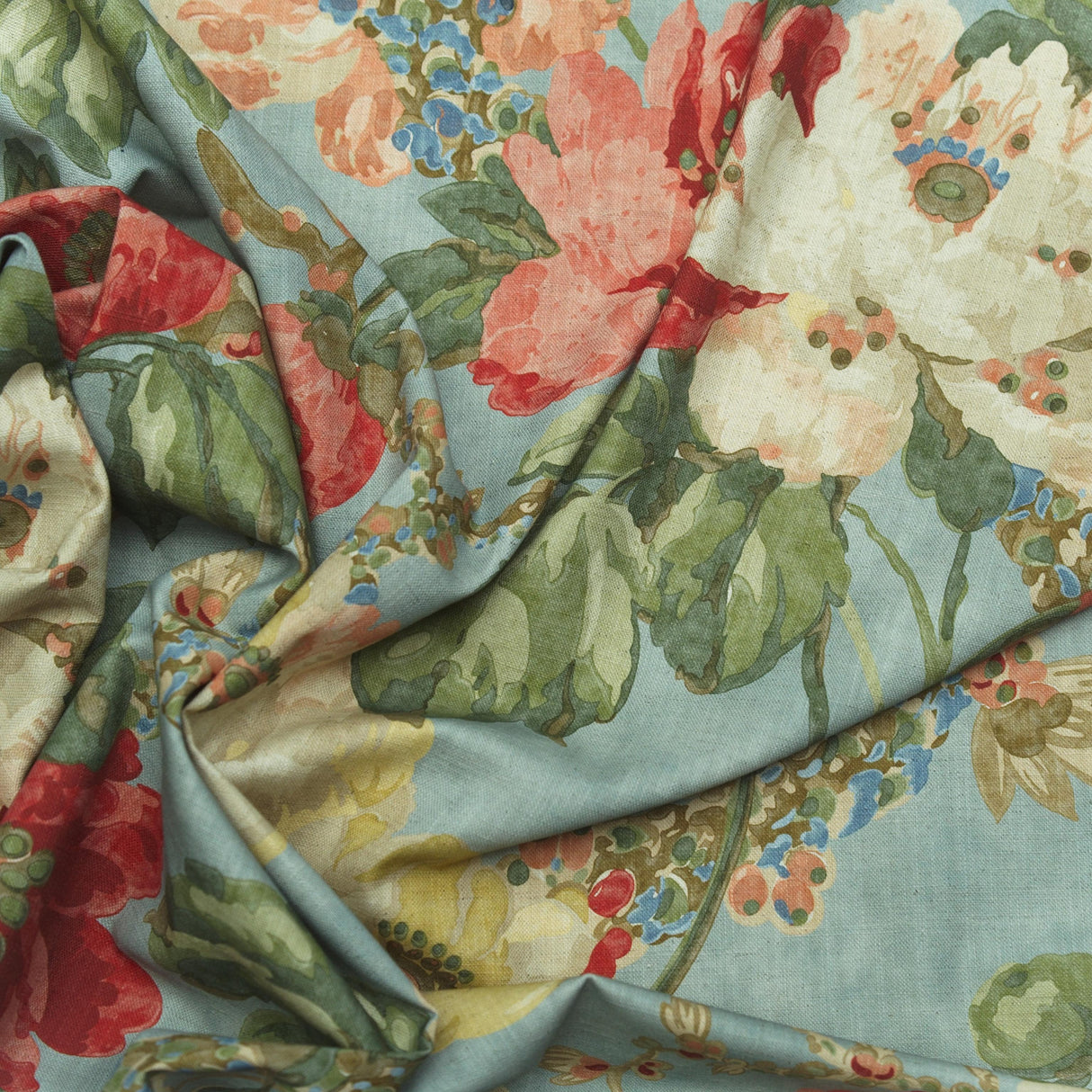 Andrew Martin PEONY SUMMER SKY Fabric