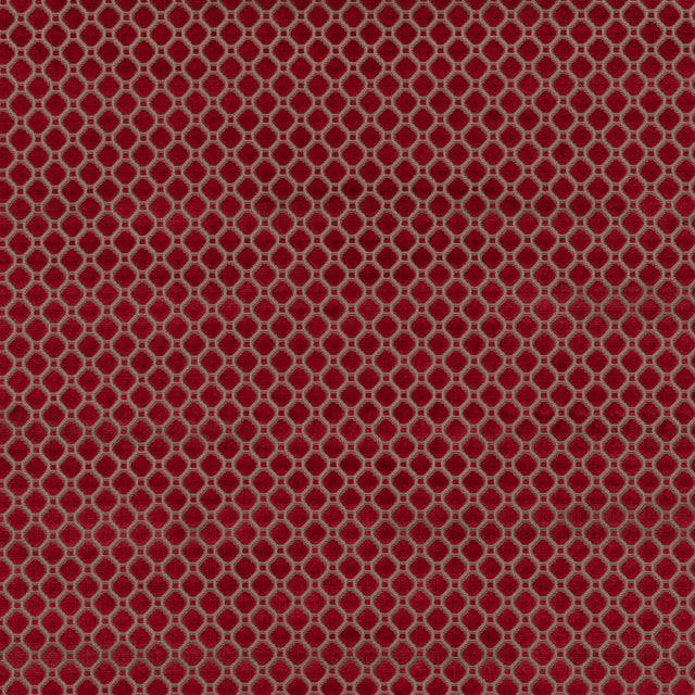 G P & J Baker INDUS VELVET RED Upholstery Fabric