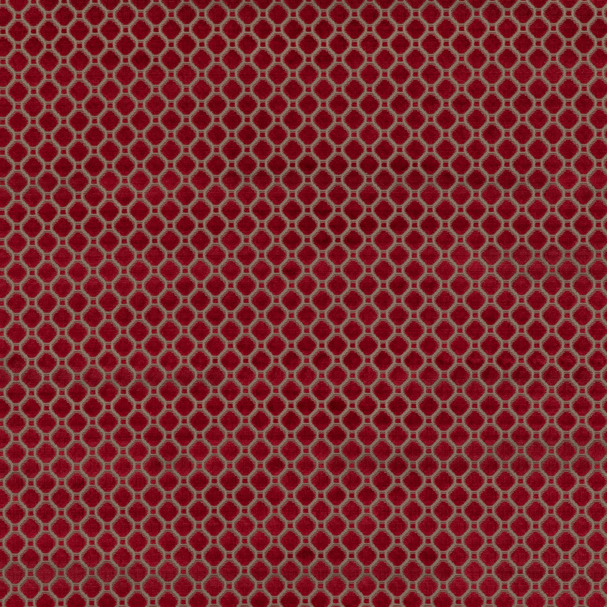 G P & J Baker INDUS VELVET RED Upholstery Fabric