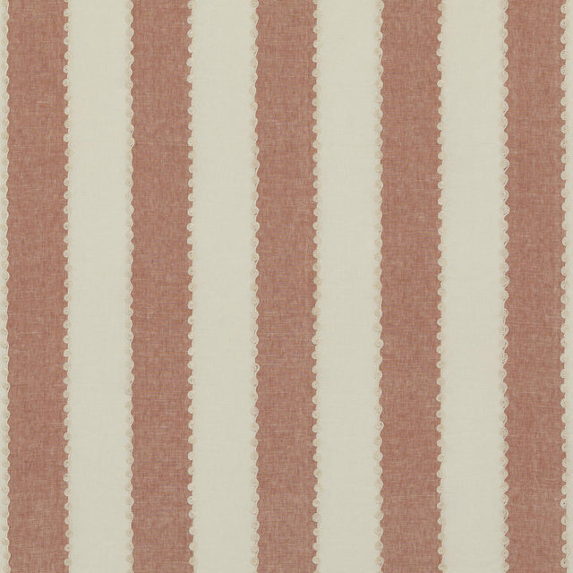 G P & J Baker ASHMORE STRIPE RED Drapery Fabric