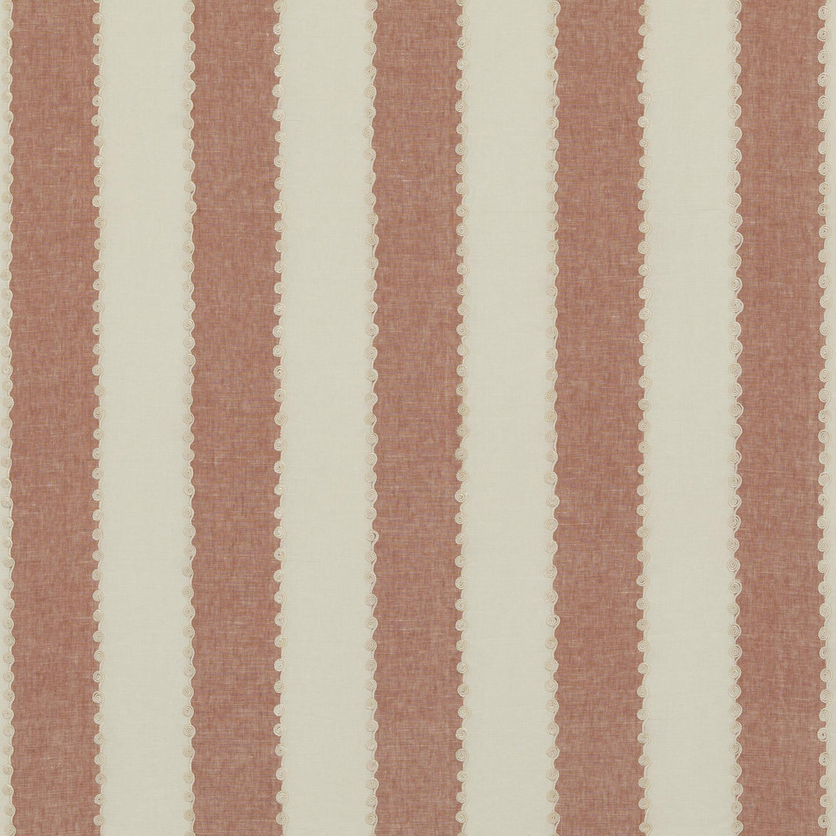 G P & J Baker ASHMORE STRIPE RED Drapery Fabric