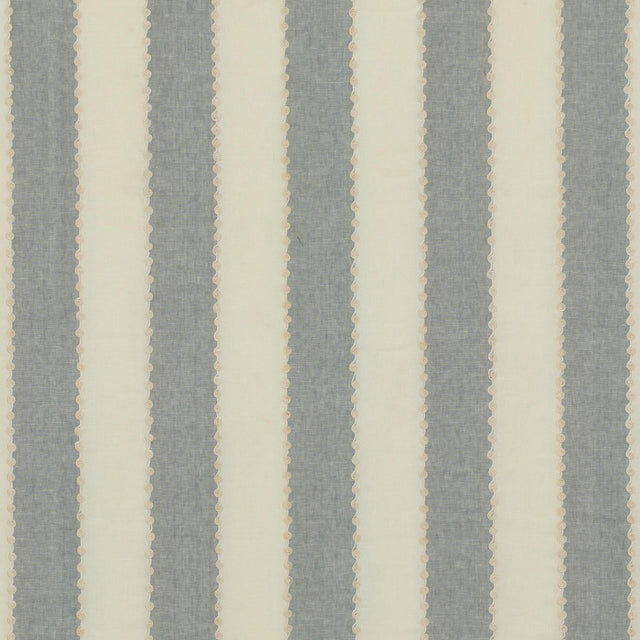 G P & J Baker ASHMORE STRIPE BLUE Drapery Fabric