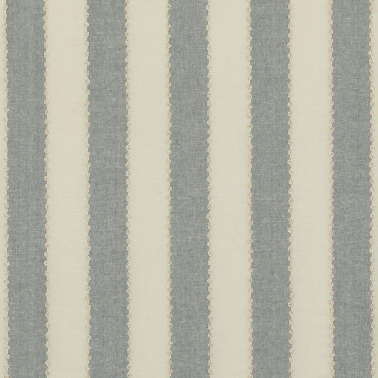 G P & J Baker ASHMORE STRIPE BLUE Drapery Fabric