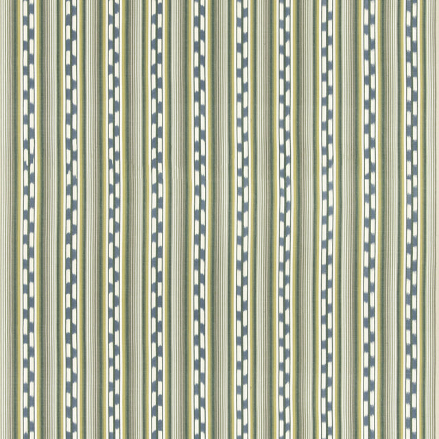 G P & J Baker HALKI STRIPE EMERALD/BLUE Fabric