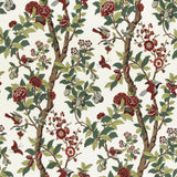 G P & J Baker ELDON DOCUMENT RED/GREEN Fabric