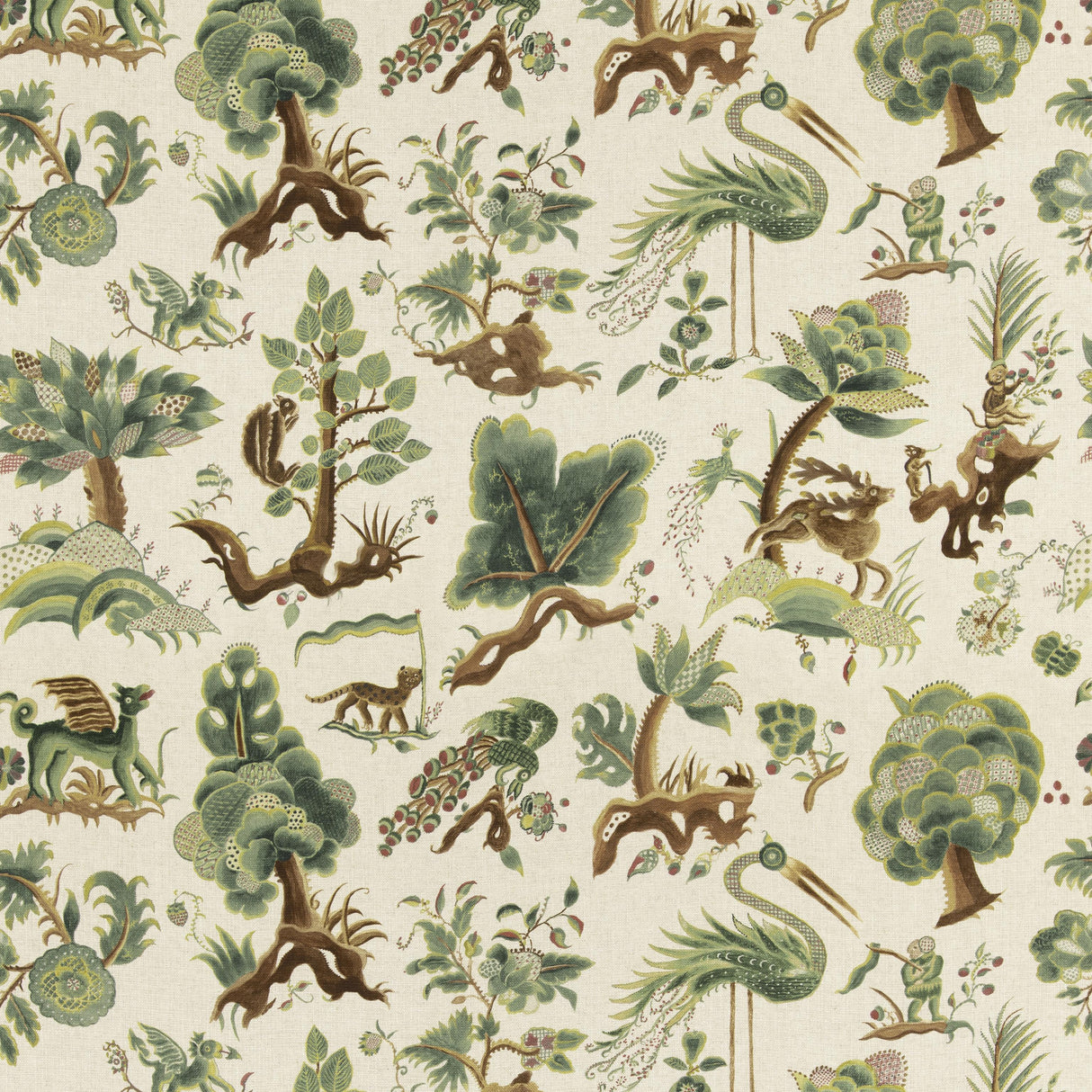 G P & J Baker GRAND GERTRUDE LINEN Fabric