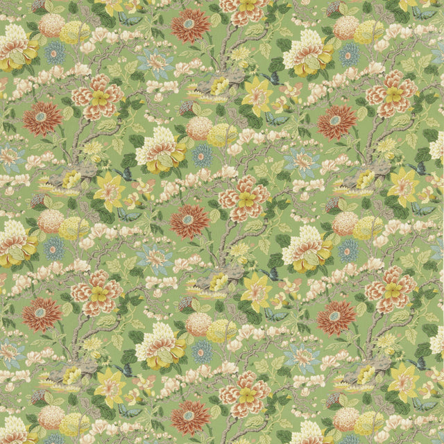 G P & J Baker LITTLE MAGNOLIA EMERALD Fabric