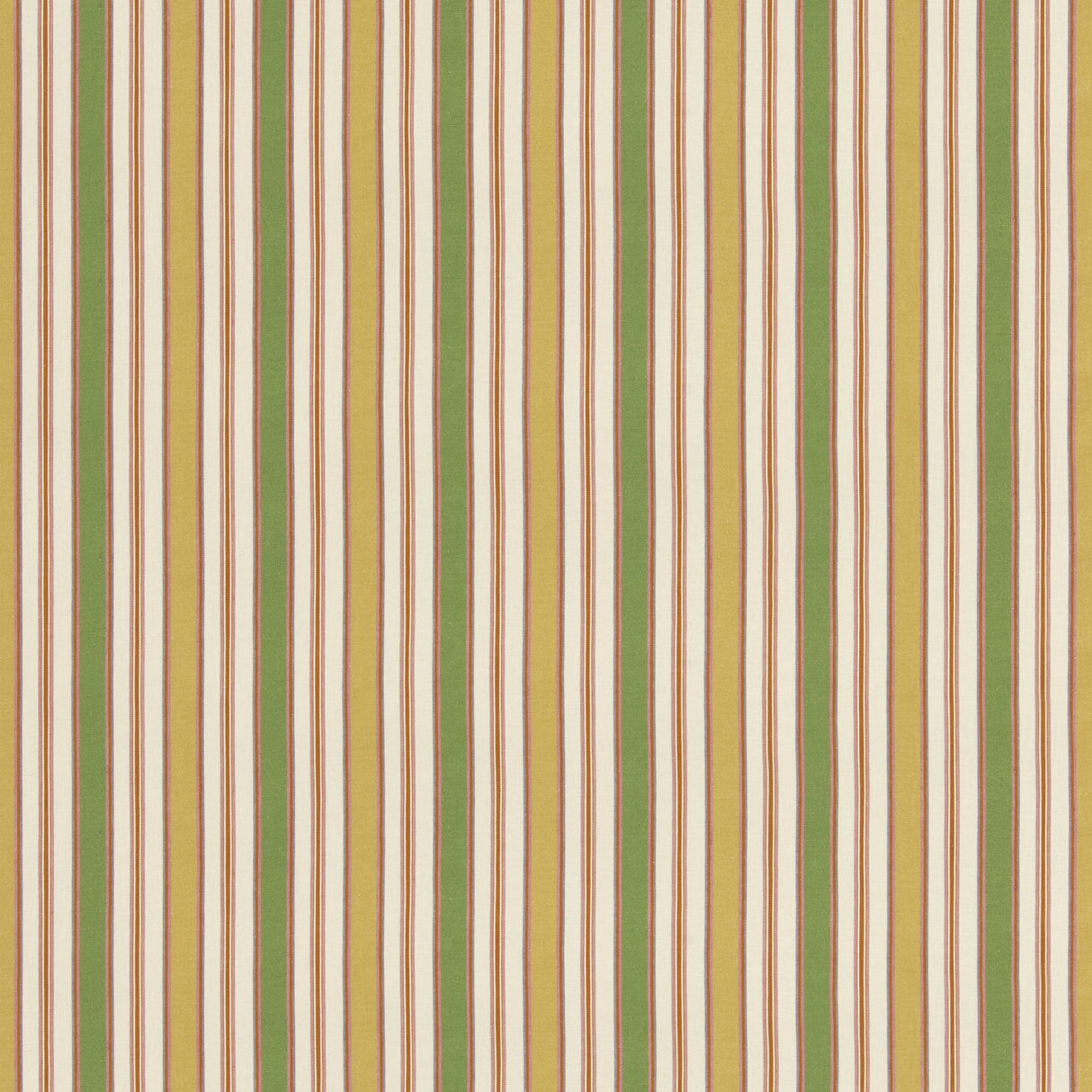 G P & J Baker MELBOURNE STRIPE EMERALD/YELLOW Fabric