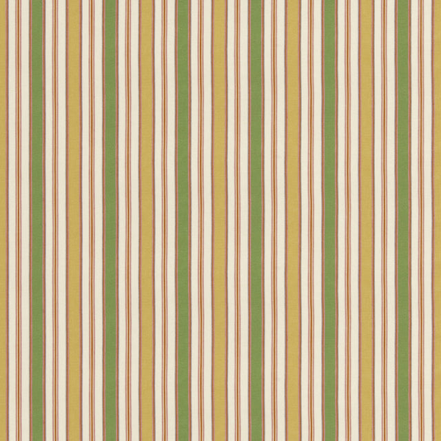 G P & J Baker MELBOURNE STRIPE EMERALD/YELLOW Fabric