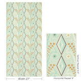 Brunschwig & Fils GALLIER DIAMOND SEAFOAM Wallpaper