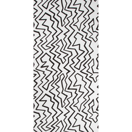 Brunschwig & Fils STACCATO ON PAPER BLACK ON WHITE Wallpaper