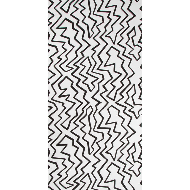 Brunschwig & Fils STACCATO ON PAPER BLACK ON WHITE Wallpaper