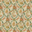 Brunschwig & Fils FONTAINEBLEAU GLAZED CHINTZ RED GREEN AND GOLD ON CREAM Fabric