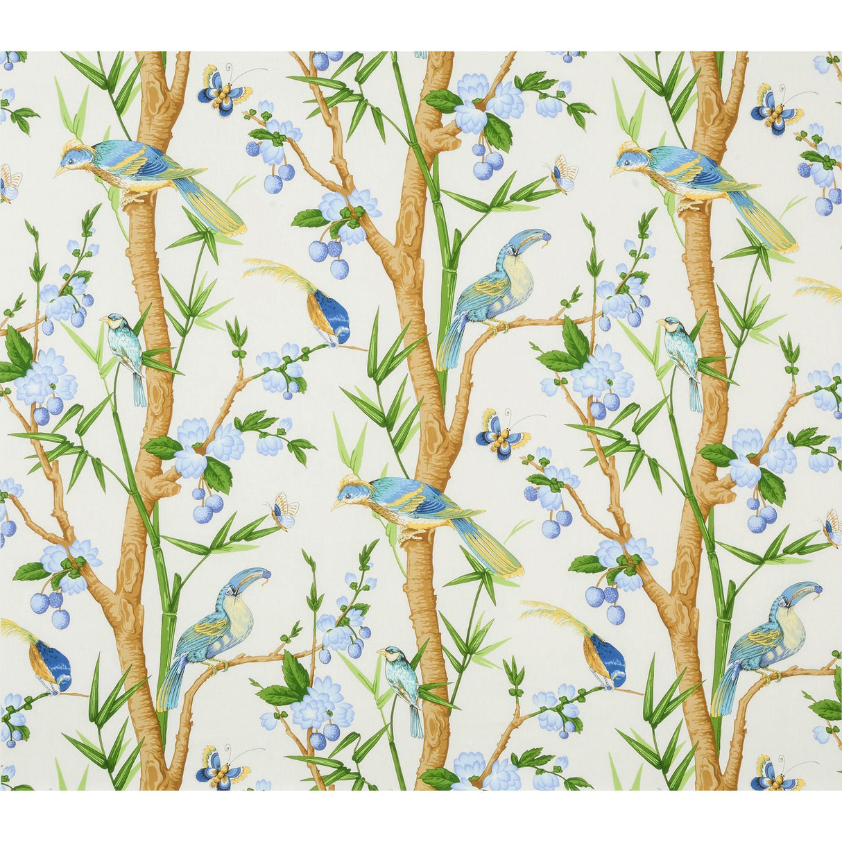 Brunschwig & Fils TOUCANS AQUA/BLUE Fabric