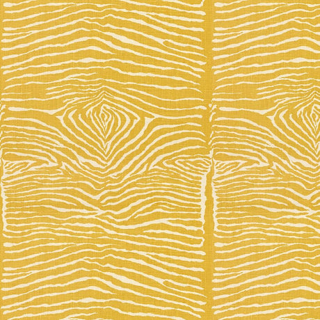 Brunschwig & Fils LE ZEBRE LINEN PRINT SAFFRON Fabric