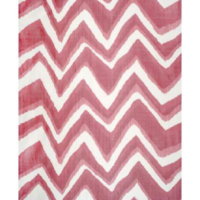 Brunschwig & Fils CHEVRON BAR SILK WARP PRINT BERRY Fabric