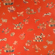 Brunschwig & Fils ANIMALITOS WOVEN TAPESTRY TOMATO Upholstery Fabric