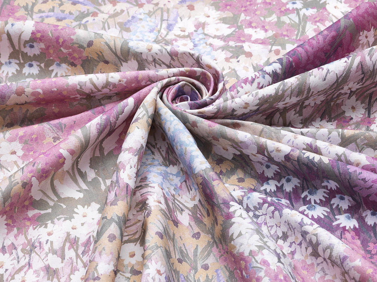 Cole & Son GRANDE FLEUR LINEN CERISE Fabric