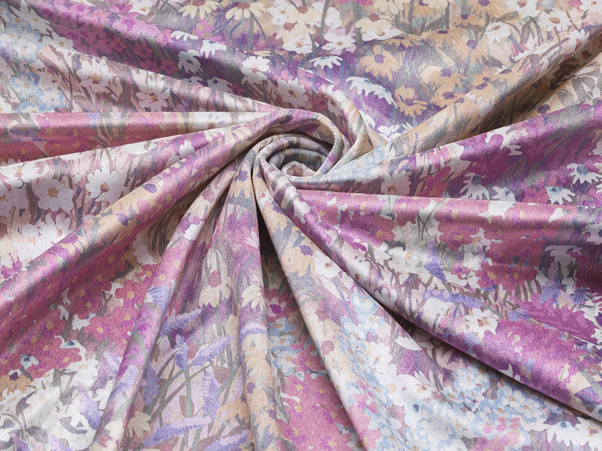 Cole & Son GRANDE FLEUR VELVET CERISE Fabric